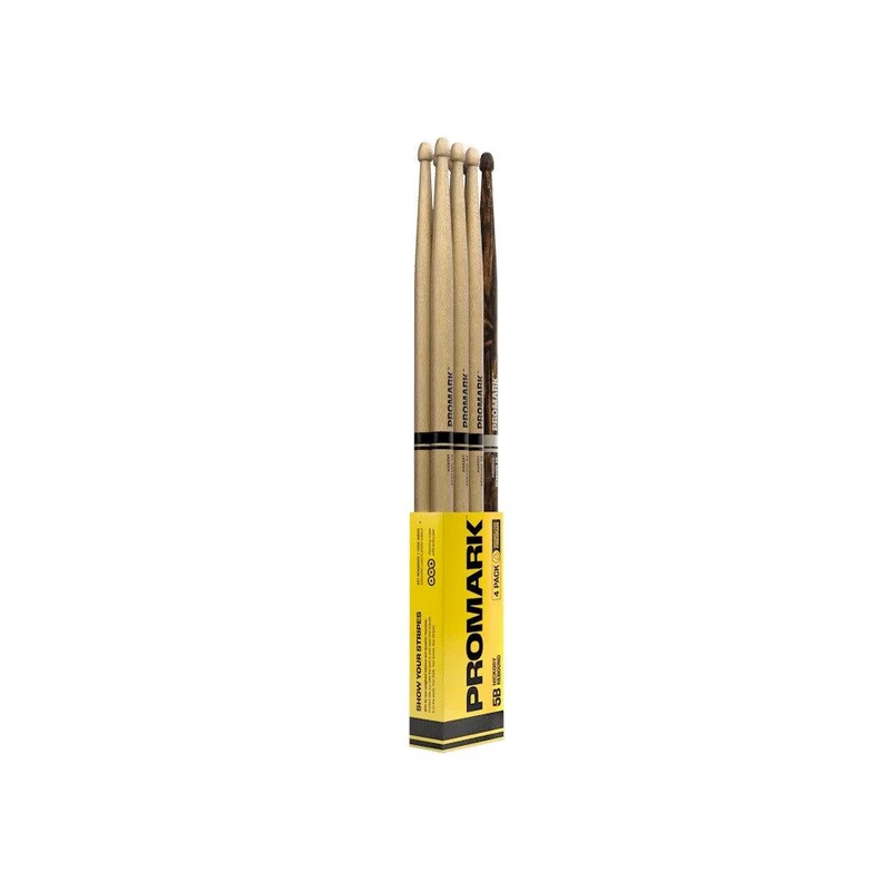 ProMark Rebound 5B Hickory Drumstick Acorn Wood Tip FireGrain 4-Pack