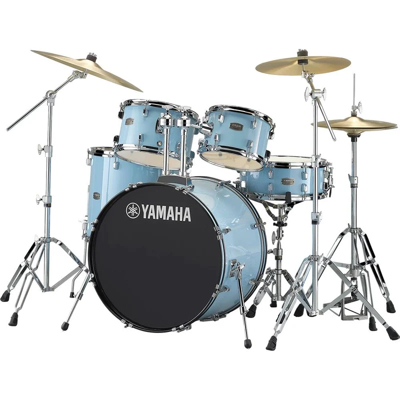Yamaha Rydeen Euro 22" Drum Kit Pack w/ Cymbals & Hardware (Gloss Pale Blue)