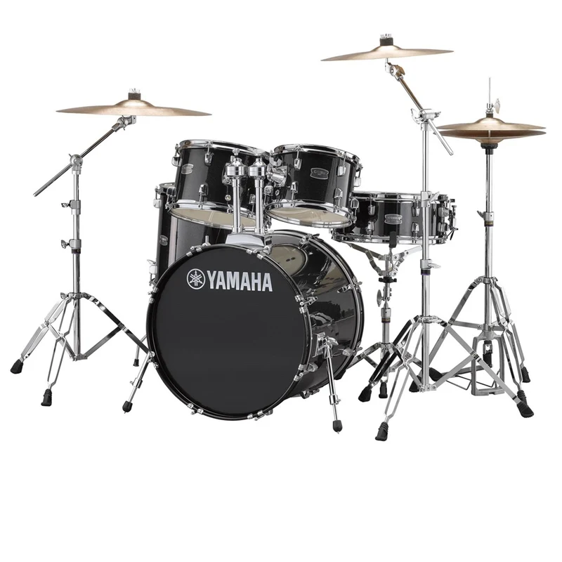 Yamaha Rydeen Euro 22" Drumkit Pack w/ Cymbals & Hardware (Black Glitter)