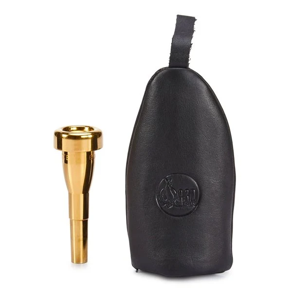Gard Single Trumpet/Trombone Bottle-Shaped Mouthpiece Pouch - Leather Black