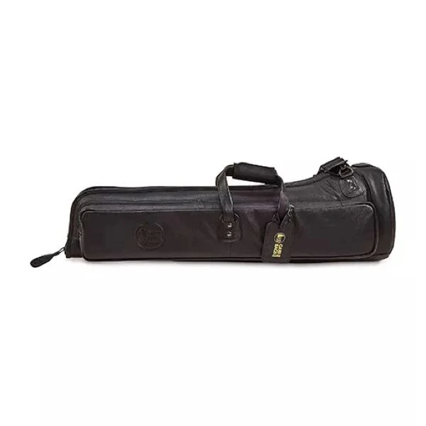 Gard Alto Trombone 6" Bell Gig Bag - Leather Black - Slide Compartment Outside