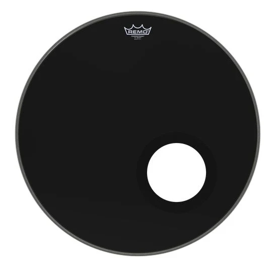Remo Powerstroke Ebony 22" Resonant Bass Drumhead 5" DynamO