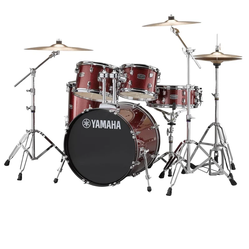 Yamaha Rydeen Euro 22" Drumkit Pack w/ Cymbals & Hardware (Burgundy Glitter)