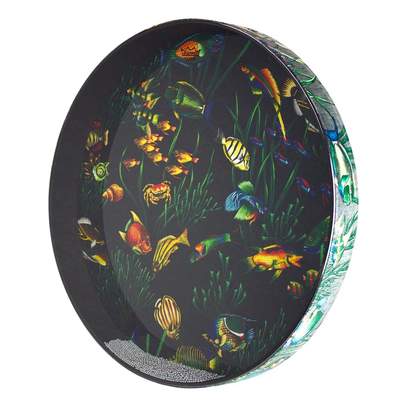 Remo Ocean Drum 22" x 2 1/2" Fish Graphic Drum