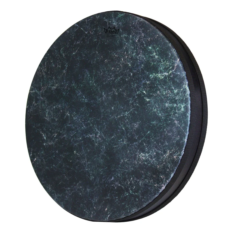 Remo Ocean Drum Nightwaves 16" Skyndeep Graphic Black Drum