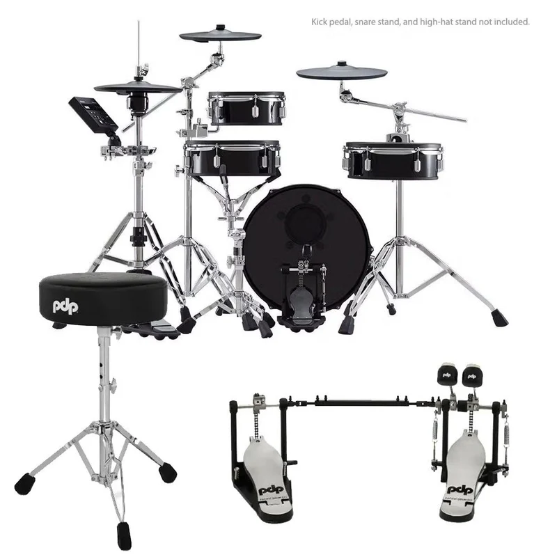 Roland VAD103 VDrums Acoustic Design Compact Kit w/ PDP 700 HW Bundle inc Double Pedal