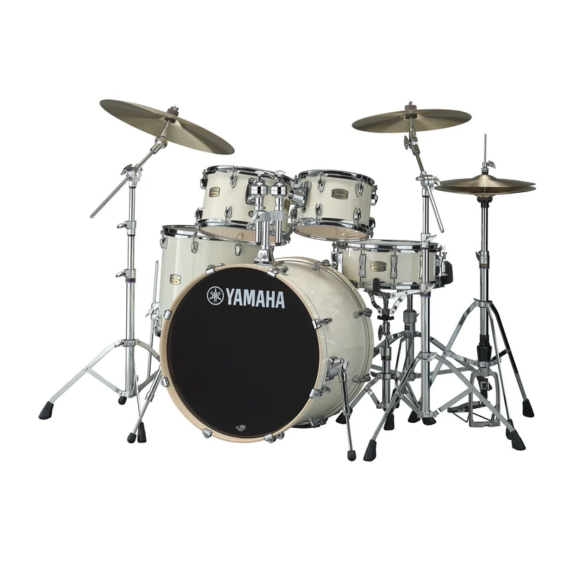 Yamaha Stage Custom 5-Piece Fusion 20" Birch Drumkit w/ Hardware (Classic White)