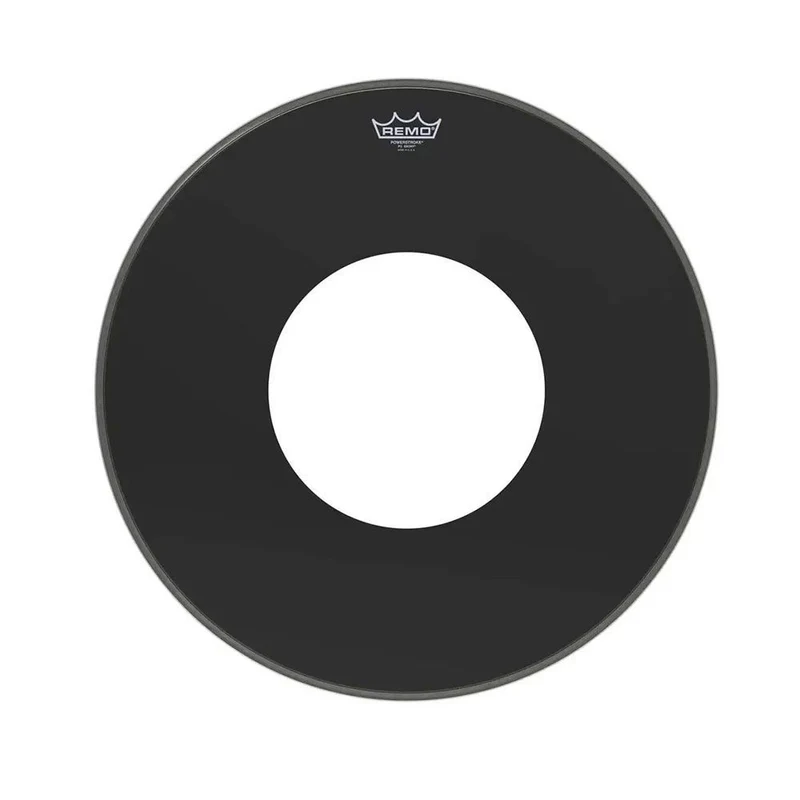 Remo P3-1020-CH Powerstroke 3 Ebony 20" Bass Drum Front Head with 8" Centre Hole