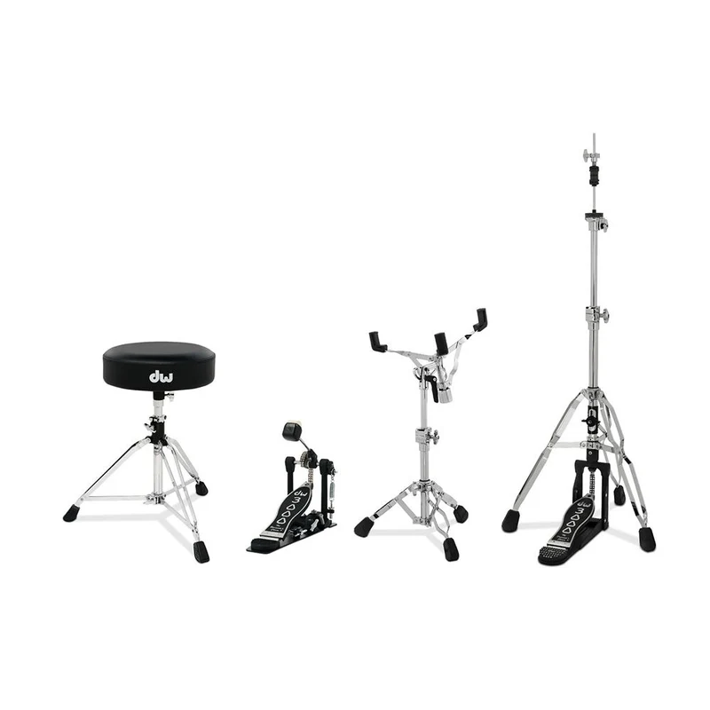 DW 3000 Series Hardware Pack inc Single Pedal, 3-leg Hi-Hat Stand, Snare Stand and Stool