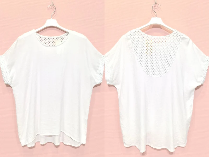 Blouse à finitions crochet (X8)