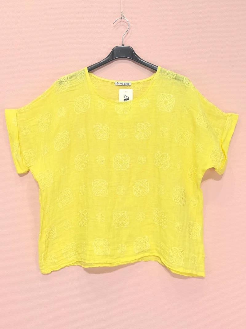 T-shirts Broderie En Lin （x8）