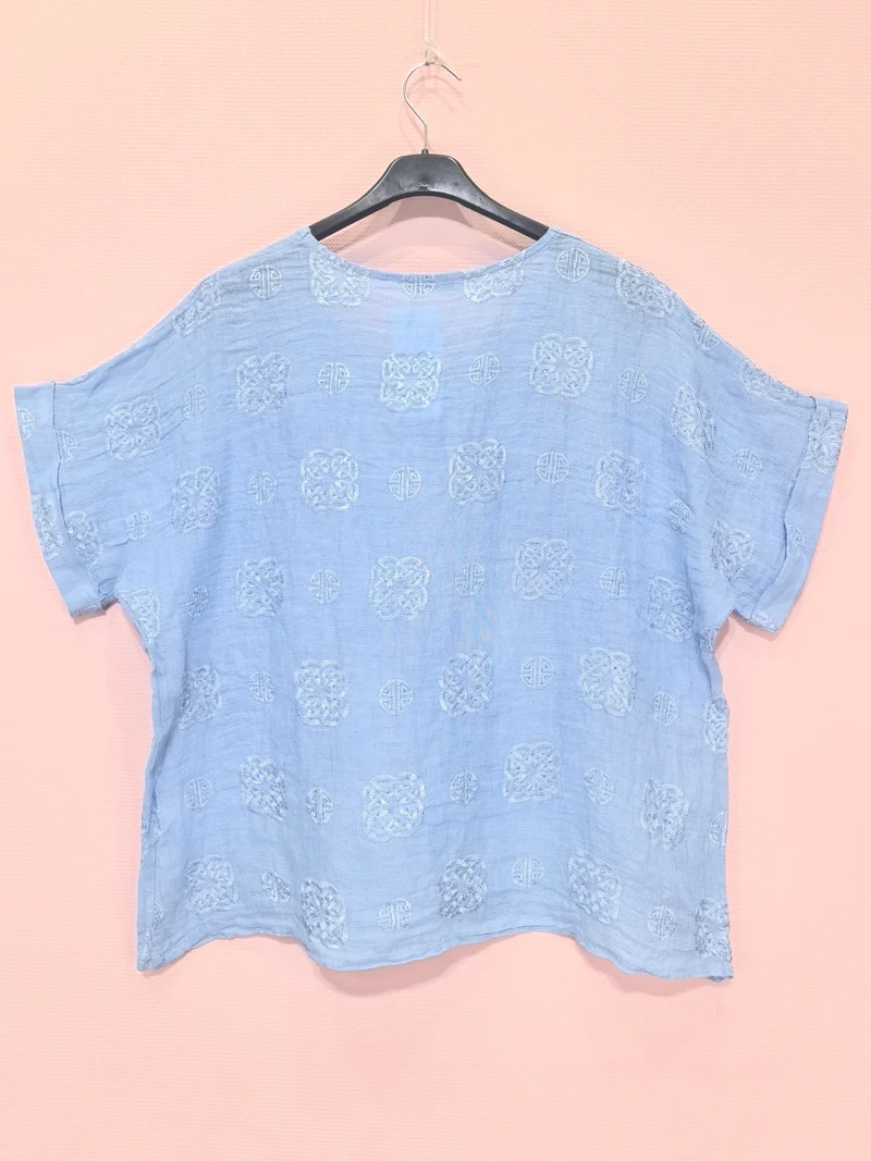 T-shirts Broderie En Lin （x8）