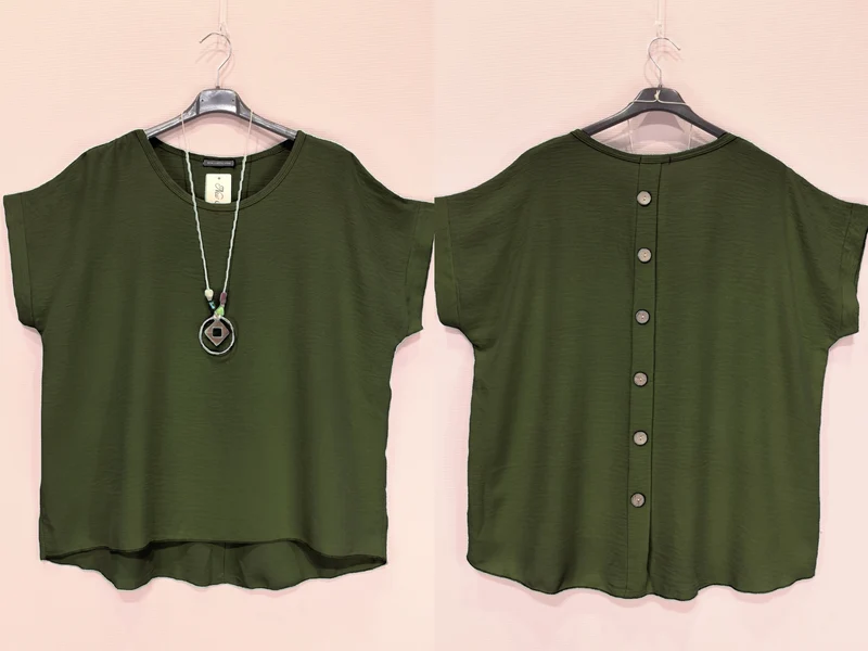 Top Avec Colier Et Boutons Dans Le Dos (x8)