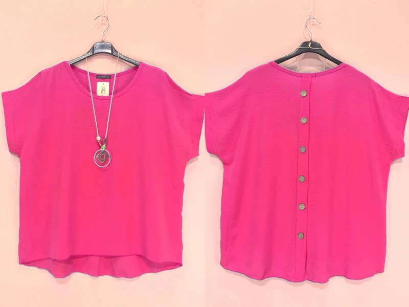 Top Avec Colier Et Boutons Dans Le Dos (x8)