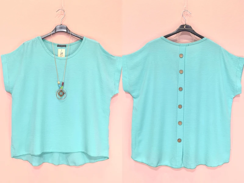 Top Avec Colier Et Boutons Dans Le Dos (x8)