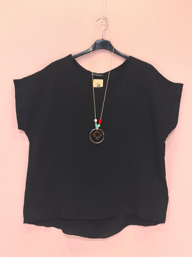 Top Avec Colier Et Boutons Dans Le Dos (x8)