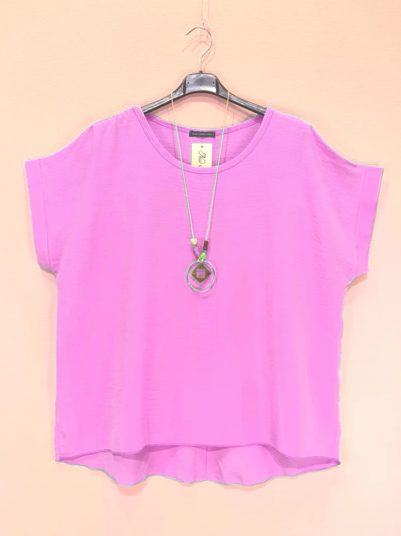 Top Avec Colier Et Boutons Dans Le Dos (x8)