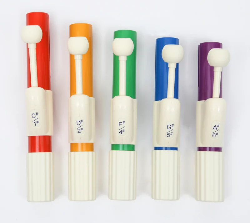 Boomwhackers CHROMA-NOTES® 5-Note Chromatic Add-On Student Hand Chimes Set (CNC5)