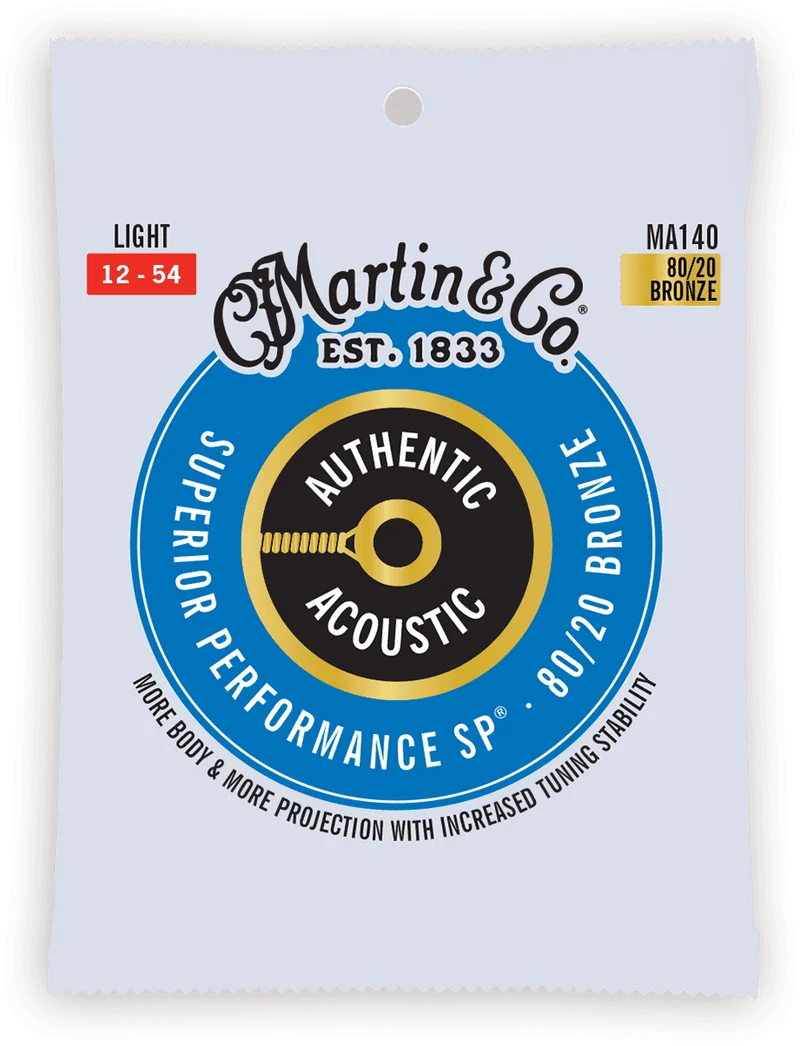 JEU DE CORDES GUITARE ACOUSTIQUE MARTIN AUTHENTIC SP LIGHT MA140