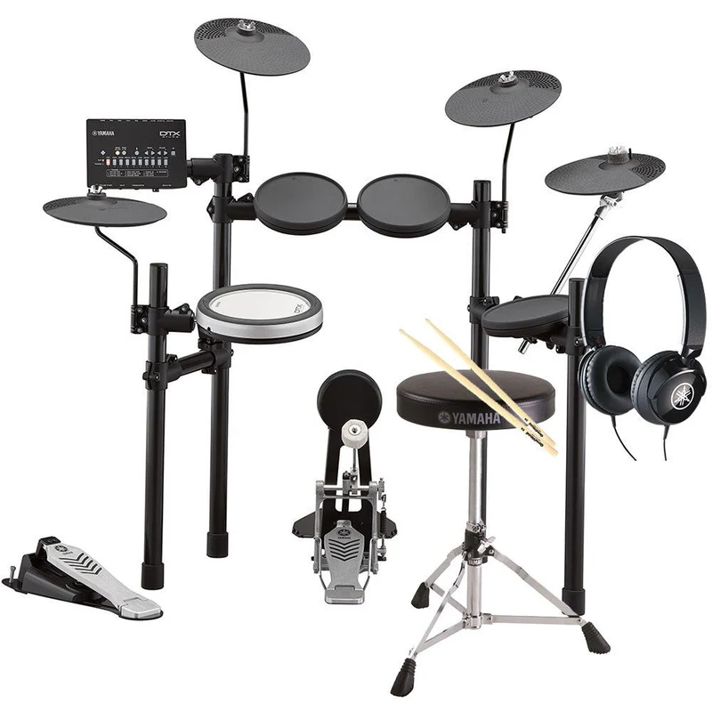 Yamaha DTX482K PLUS Electronic Drum Kit w/ DS550 Drum Stool HPH50 Headphones & Sticks