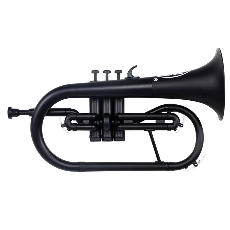 ZO Next Generation ABS Bb Flugelhorn w/ Mouthpiece & Bag - Empire Black Finish