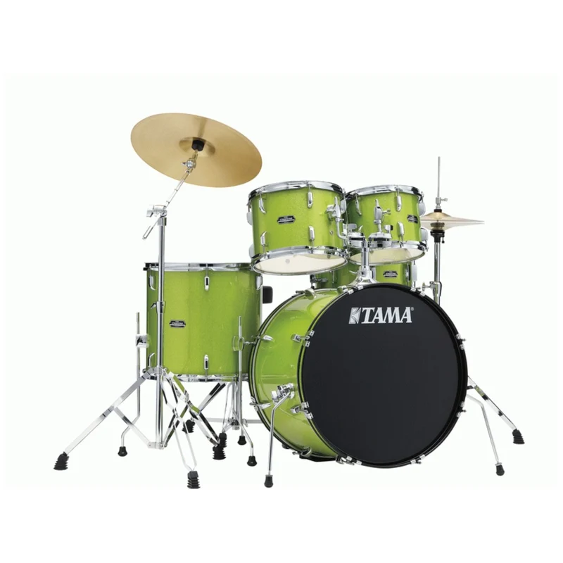 Tama Stagestar 22" 5-Piece Drumkit Pack w/Cymbals & Hardware (Lime Green Sparkle)