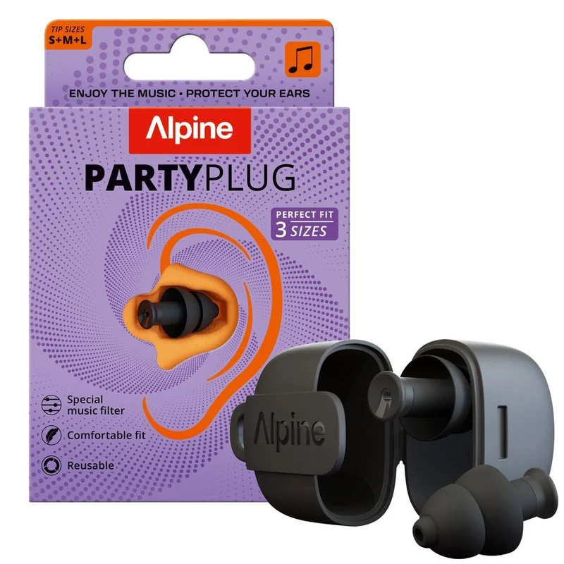 Alpine Partyplug Earplugs 2025 Edition (Black)