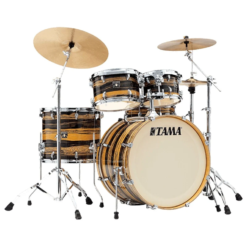 Tama CK52KRS NET Superstar Classic 5-Piece Maple Drum Kit with SM5W (Ebony Tiger Wrap)