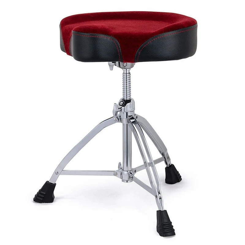 Mapex T865SER Saddle Top Double Braced Drum Throne w/ Red Cloth Top (17" x 4")