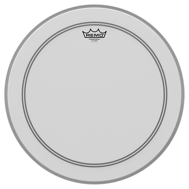 Remo P3-1122-C2 Powerstroke P3 Coated Bass Drumhead, 22" w/ Falam Patch