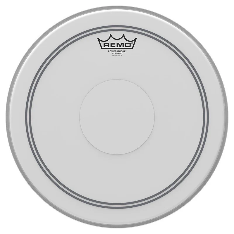 Remo P3-0114-C2 Powerstroke P3 Coated Drumhead - Top Clear Dot, 14"