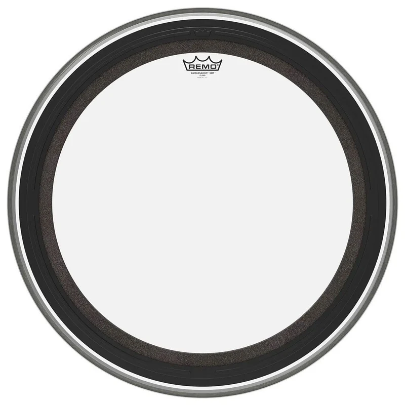 Remo BR-1324-00-SMT Ambassador Clear Bass Drum Head, 24"