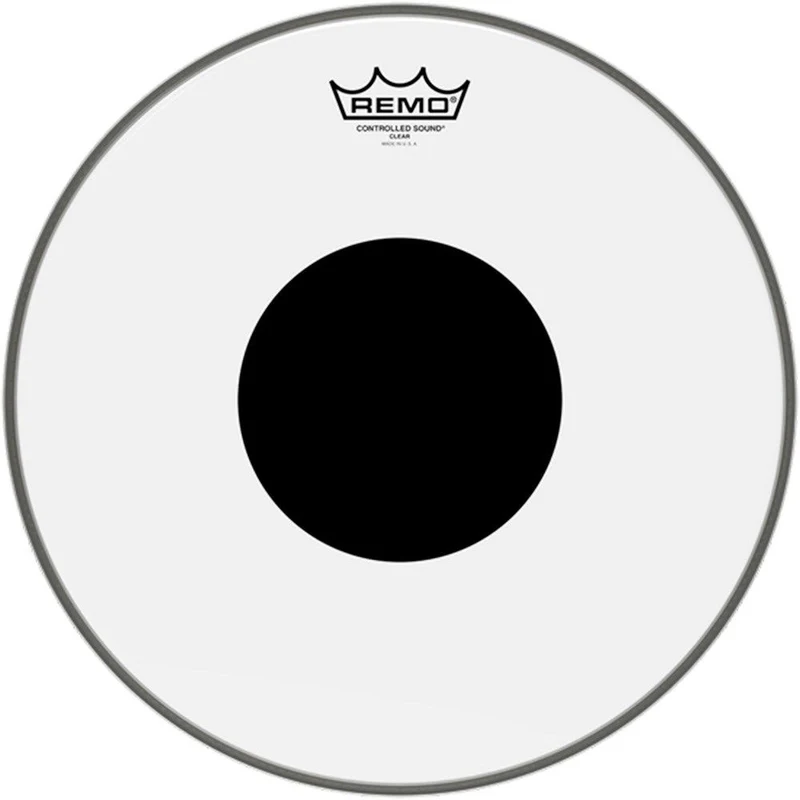 Remo CS-0314-10 Controlled Sound Clear Black Dot Drumhead Top Black Dot, 14"