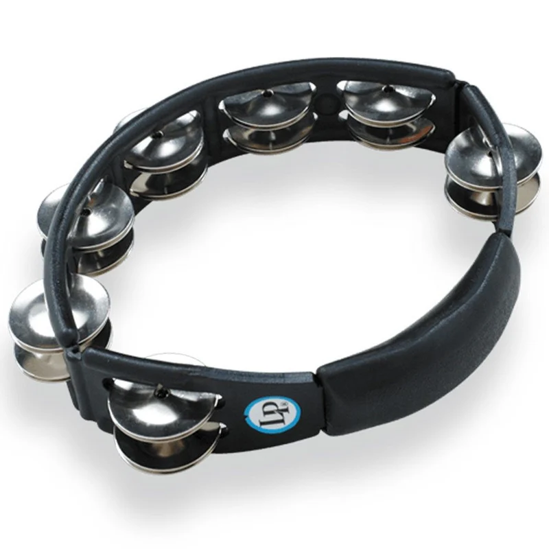 LP Cyclops Handheld Tambourine w/ Steel Jingles (Black)