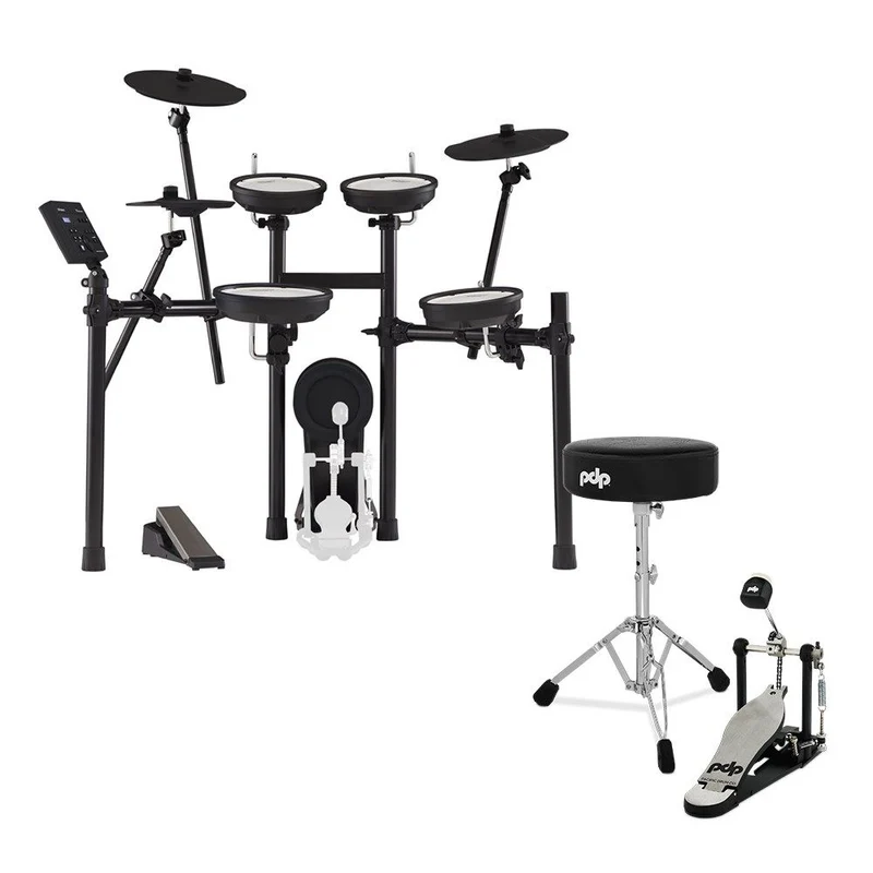 Roland TD-07KV V-Drums Compact Kit w/ PDP Hardware Bundle
