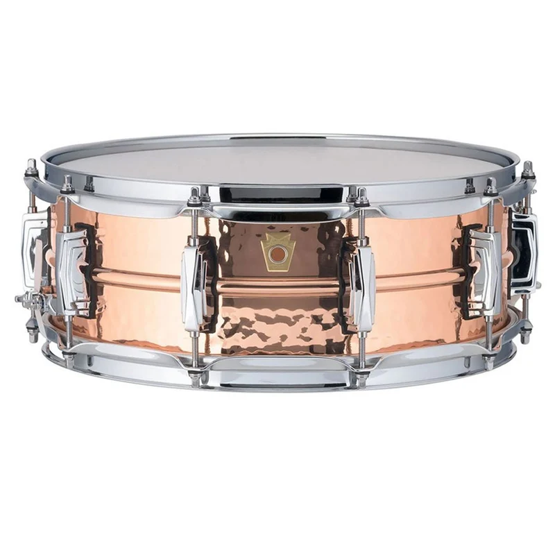 Ludwig Copper Phonic 14" x 5" Hammered Polished Snare Drum Imperial Lugs