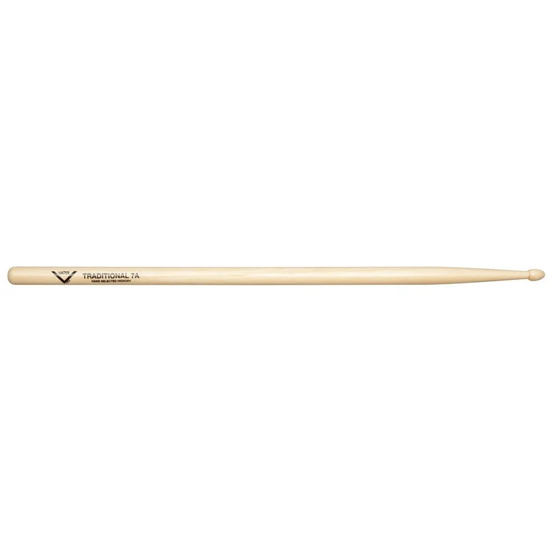 Vater VHT7AW Traditional 7A Ameican Hickory Wood Tip Drumsticks (Pair)