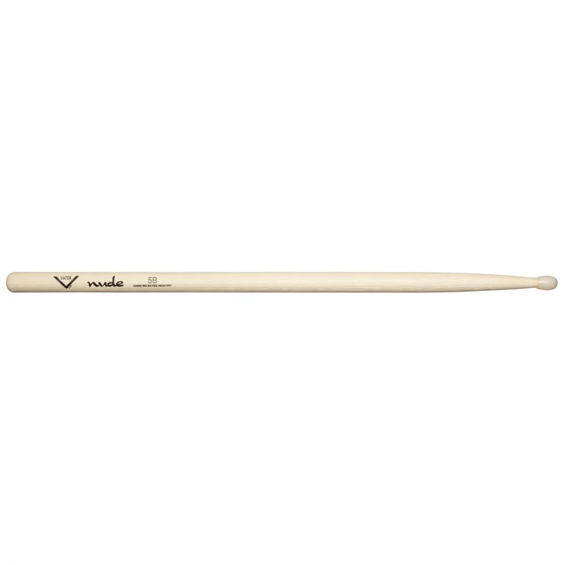 Vater VHN5BN Nude Series 5B American Hickory Nylon Tip Drumsticks (Pair)