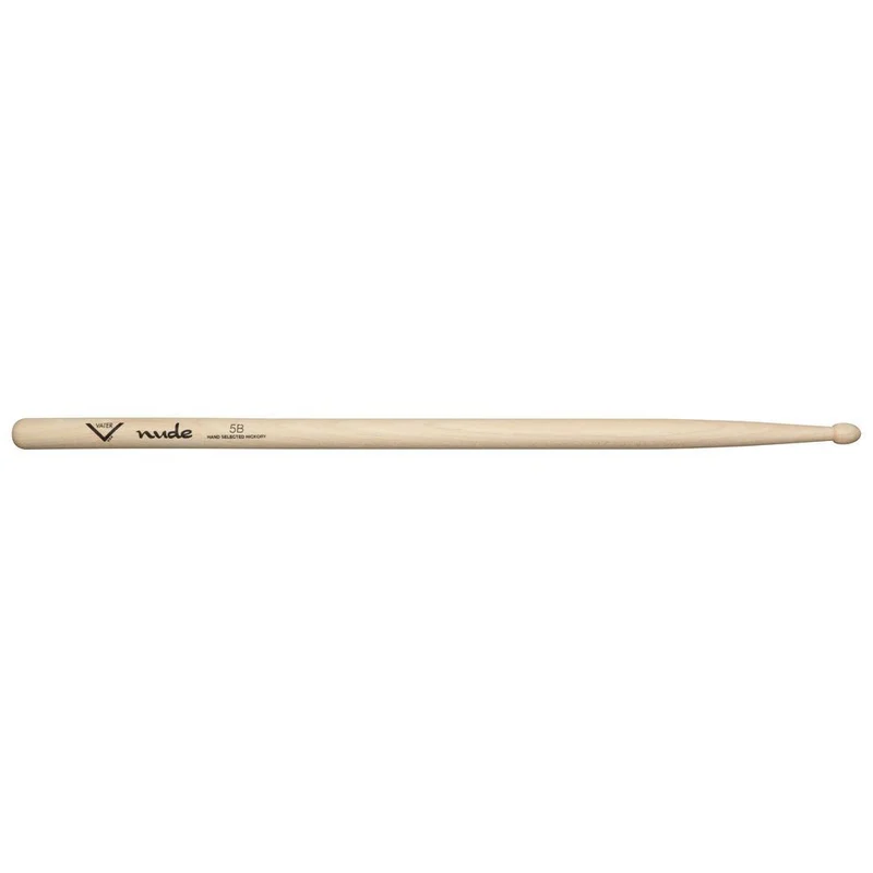 Vater VHN5BW Nude Series 5B American Hickory Wood Tip Drumsticks (Pair)