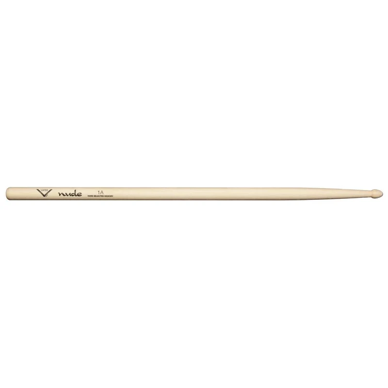 Vater VHN1AW Nude Series 1A Ameican Hickory Wood Tip Drumsticks (Pair)