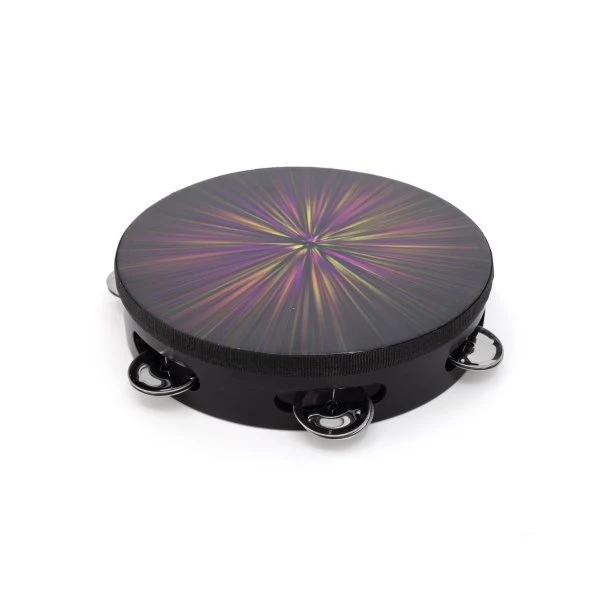 Mano Tambourine 8", Radiant Burst Design