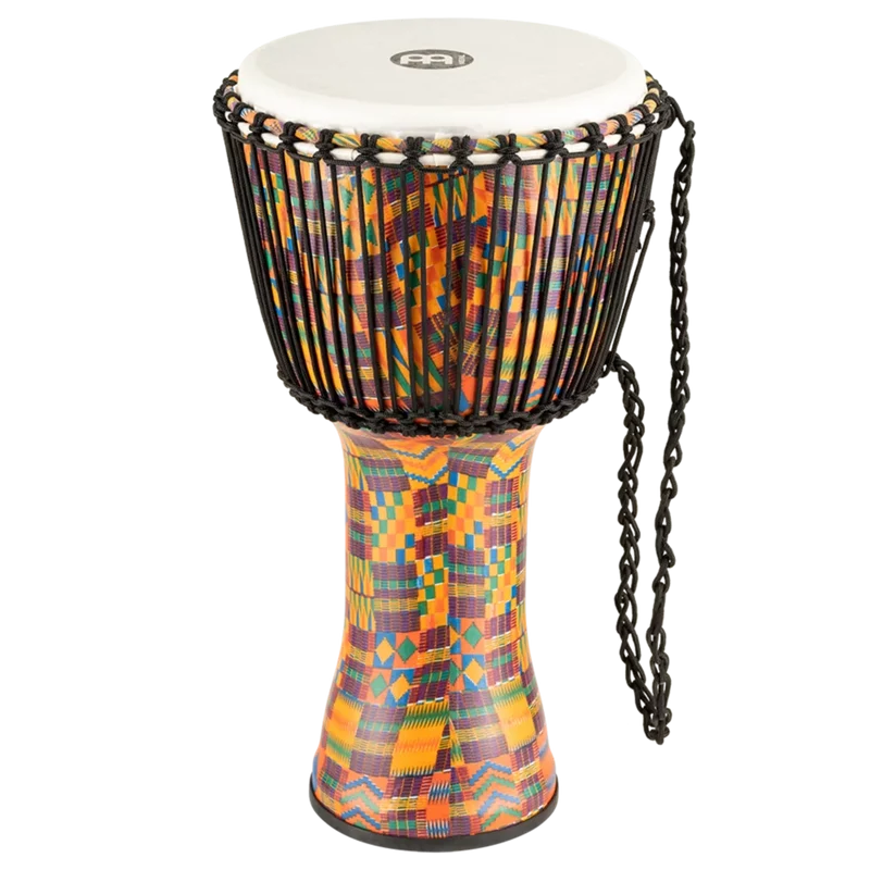Meinl Rope Tuned Travel Series 12" Synthetic Djembe, Kenyan Quilt