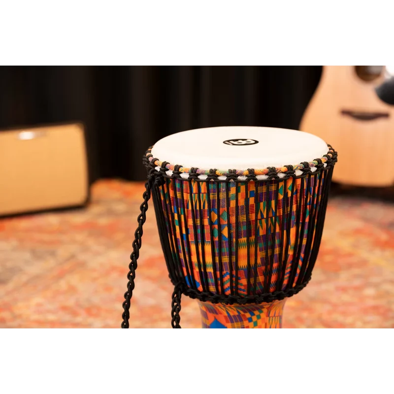 Meinl Rope Tuned Travel Series 12" Synthetic Djembe, Kenyan Quilt