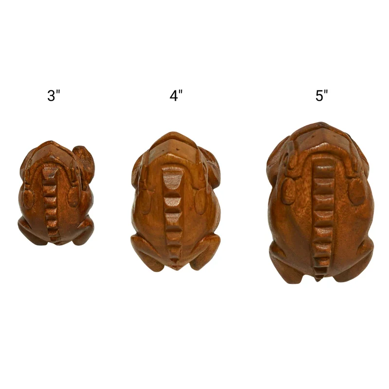 Groove Masters Percussion Wooden Frog Guiro Family Pack (3''/4''/5'')