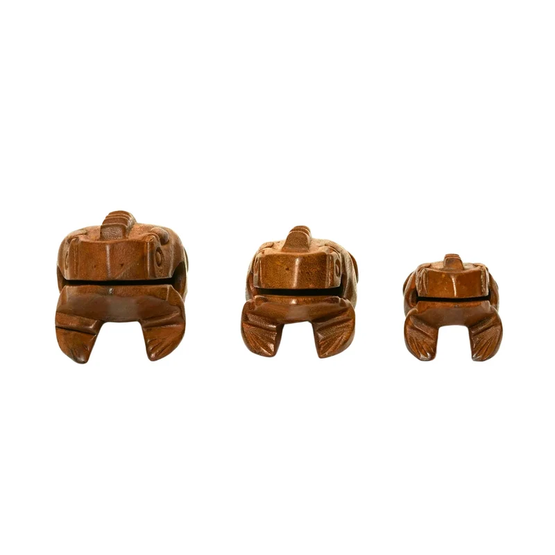 Groove Masters Percussion Wooden Frog Guiro Family Pack (3''/4''/5'')