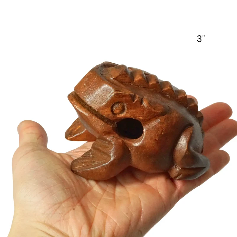 Groove Masters Percussion Wooden Frog Guiro Family Pack (3''/4''/5'')