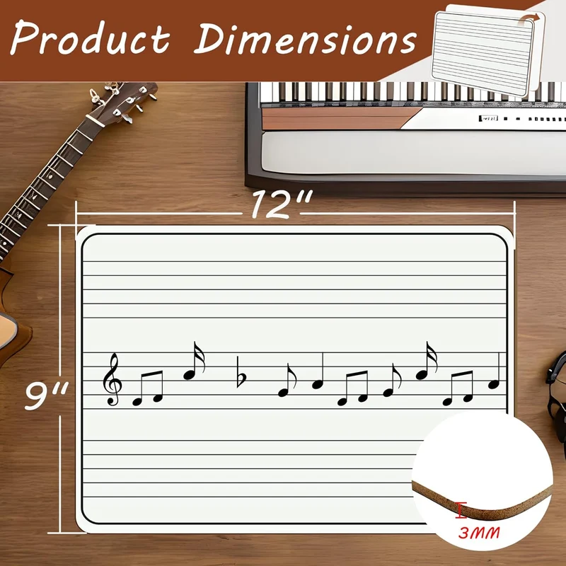 Music Staff Whiteboard 9''x12''