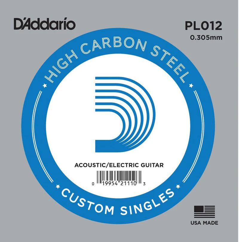 PL012 Plain Steel Guitar Single String 12