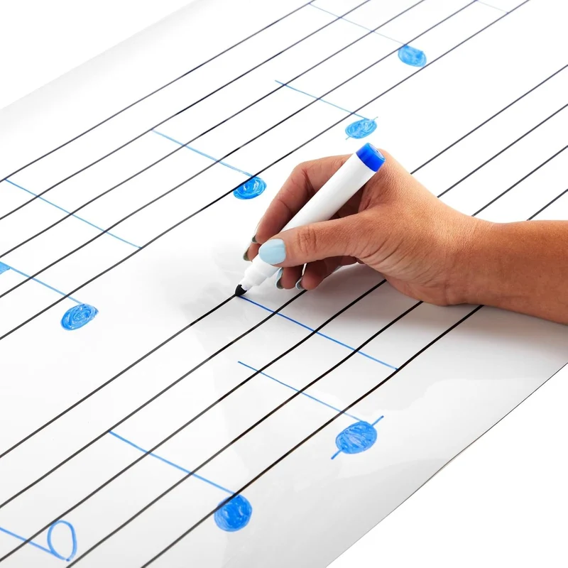 Dry Erase Music Staff Magnet Sheet (45" x 17")
