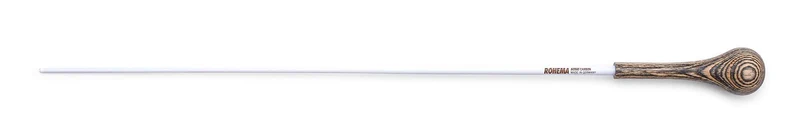 Rohema Achat White Lacquered Carbon Fibre, Black Hornwood Handle, 360 mm Baton